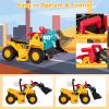 GLACER Electric Ride on Push Car, 6V Toddler Excavator Bulldozer w/Balls, Basketball Hoop, Outdoor Digging Scoop& Adjustable Bucket, Ride on Excavator Construction Vehicle for Boys Girls view 2