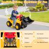 GLACER Electric Ride on Push Car, 6V Toddler Excavator Bulldozer w/Balls, Basketball Hoop, Outdoor Digging Scoop& Adjustable Bucket, Ride on Excavator Construction Vehicle for Boys Girls view 3
