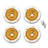 equlup 4pcs Aluminum Alloy Wheel with Dowel RC Car 12mm Hex Brake Disc Wheel Disc Accessory Fit for HSP94123/R31 1/10 RC Car Accessories (Yellow) view 1