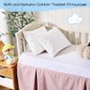 100% Cotton Toddler Pillow Protectors with Invisible Zipper, 600 Thread Count Sateen Wave Soft Breathable Hypoallergenic Nursery Pillowcases for Kids, 13x18 Inches, Set of 2 view 2