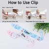 4 Pcs Personalized Dummy Strap Clip, Customized Pacifier Clip Dummy Holder Straps with 4 Silicone Adapter, Soother Chains Clips Fit All, Soothers, Teething Toys, Baby Essentials (Blue) view 3