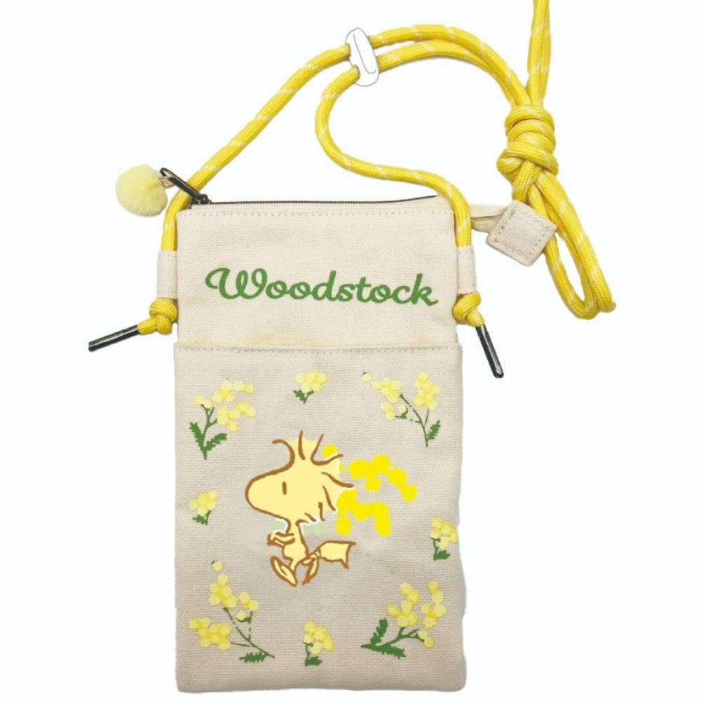 Nakajima Corporation Peanuts Woodstock Mimosa Zipper Sacoche 212788-25 H 20 x W 12 D 1 cm