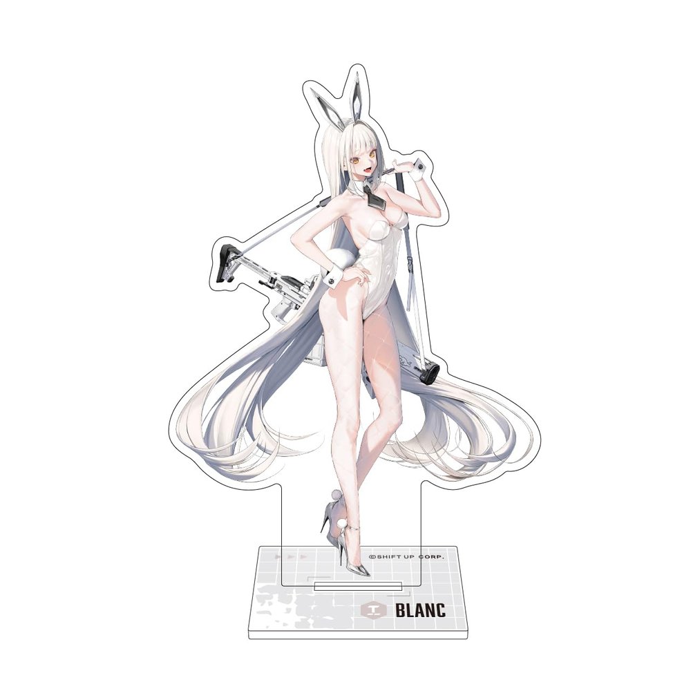Algernon Products Goddess of Victory by Nikke Acrylic Stand, Blan, Approx. H 4.6 x W 1.6-3.6 inches (118 x 41-92 mm), Acrylic
