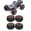 Alomejor 4pcs RC Beach Wheel, Multifunction Rubber Car Wheel Made of Plastic and Rubber Material for 1/12 1/10 Cars view 4
