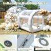Eachup 10FT Inflatable Balloon House for Kids Adults,TPU White Commercial Inflatable Bubble House Ball Pit,Bubble Tent Dome Playground Set with Double Blower for Backyard Birthday Wedding Party view 3