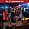 HYES 2 in 1 Dual Shot Basketball Arcade Game with 2 Dart Boards/Electronic Scoreboard/LED Light, Kids Basketball Hoop for Home Indoor Outdoor, Sport Toys for Boys Girls view 3