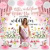 20pcs Wildflower Baby Shower Decorations Wildflower Floral Baby Shower Banner Backdrop Table Centerpieces Hanging Swirls Pompoms Sash A Little Wildflower is On The Way Party Decorations Supplies view 2