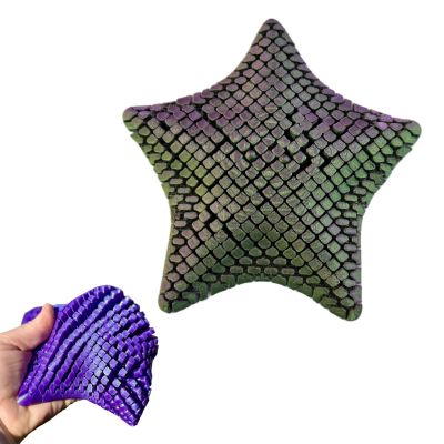 Cute Articulating Squishy Starfish - 3D Printed flexibat Fidget Desk Starfish Toy - Fun Desk Decor,Unique Flexible Starfish Gift