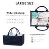 SONARIN Baby Nappy Caddy,Large Portable Baby Diaper Caddy Organiser Baby Caddy Storage Basket Nursery Storage Bin for Diapers and Wipes with Detachable Compartments(Dark Blue) view 3
