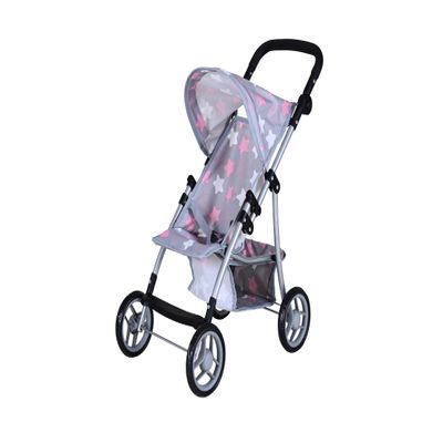 Knorrtoys Liba 16844 Doll's Buggy Star Grey Pink