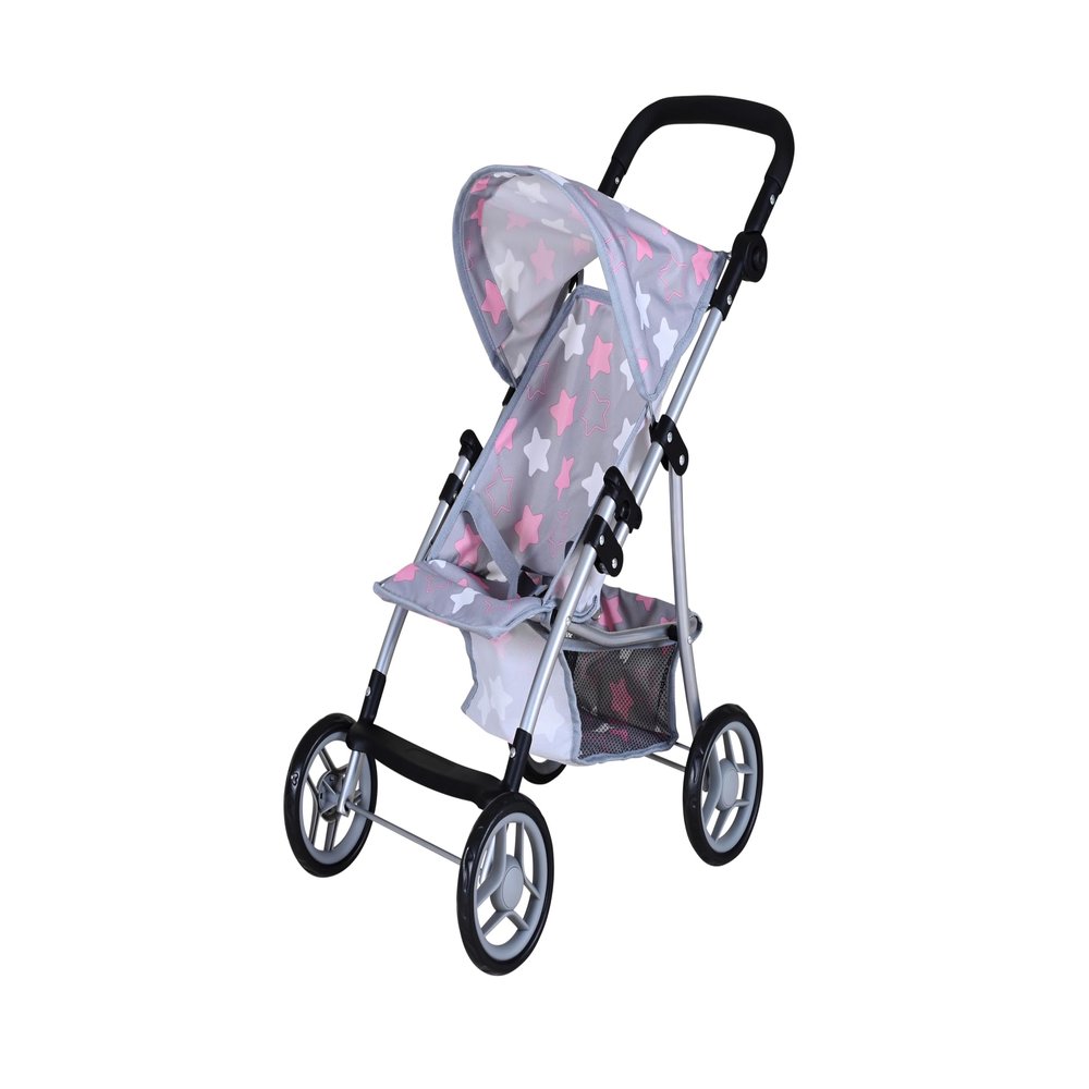 Knorrtoys Liba 16844 Doll's Buggy Star Grey Pink