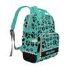 NZOOHY Dog Paw Green Glitter Personalized Diaper Bag Backpack,Custom Name Diaper Backpack Baby Nappy Bag Mommy Bag for Shower Gift view 4