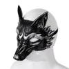Satisyo Halloween 3D Animal Mask Masquerade Party Costume Therian Masks Bear Dog Dragon Wolf Fox Mask (Silver Black 3D Fox Design) view 4