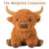 5lbs Highland Cow Weighted Stuffed Animals, 16in Tall Big Highland Cow Plush Toy, Soft Adorable Stuffed Animal for Kids and Adults Highland Cattle Gift Plushie Decor view 3