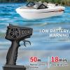 Authticar Remote Control Boat, 2.4GHz 10KM/h High Speed Waterproof Sailboat with Brushless Motor for Pools and Lakes, Mini Electric Toy for Teens Adults view 2