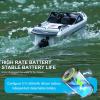 Authticar Remote Control Boat, 2.4GHz 10KM/h High Speed Waterproof Sailboat with Brushless Motor for Pools and Lakes, Mini Electric Toy for Teens Adults view 3