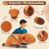30'' Giant Capybara Plush Stuffed Animal- Capybara Plush Pillow Plushies, Large Sleeping Capybara Plush Toy, Cute Hugging Capybara Stuffed Animal, Birthday Gifts for Kids Girls Boys view 3