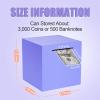 Adult Piggy Bank, Stainless Steel Piggy BankMetal Saving Box, Piggy Bank for Adults Must Break to Open (Purple, 5.9 inches) view 2