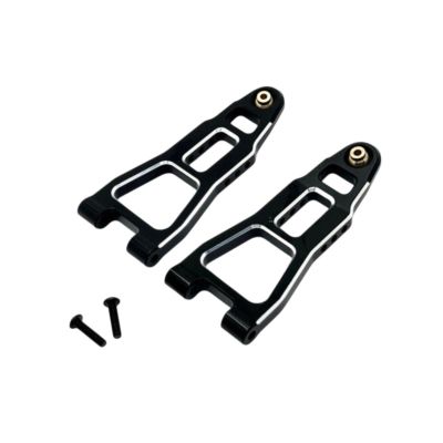 Colaxi 2 Pieces Upgraded Front Lower Arm 1/12 Scale RC Car Upgrades Accessories Replaces RC Car Front Lower Swing Arm Aluminum Alloy, Black Silver