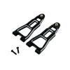 Colaxi 2 Pieces Upgraded Front Lower Arm 1/12 Scale RC Car Upgrades Accessories Replaces RC Car Front Lower Swing Arm Aluminum Alloy, Black Silver view 1