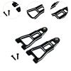 Colaxi 2 Pieces Upgraded Front Lower Arm 1/12 Scale RC Car Upgrades Accessories Replaces RC Car Front Lower Swing Arm Aluminum Alloy, Black Silver view 3