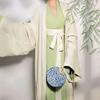 7vcraft Hanfu Dress, Ancient China Song Dynasty Traditional Costume, Hanfu Set 3 Pieces (2 Robes + belt), Long Dress, Green+Beige, Blue+White (Outer Beige + Inner Green, S) view 2
