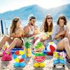 12 Pcs Summer Party Decorations Beach Honeycomb Centerpiece Summer Pool Table Topper Gnome Pineapple Flamingo Slipper Tropical Hawaii Table Centerpiece Decoration for Birthday Party Favor view 4