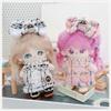 niannyyhouse 10cm-15cm Plush Doll Clothes Hairpin Sleeveless Dress Shoes 17cm Doll Dress Up (Red) view 3