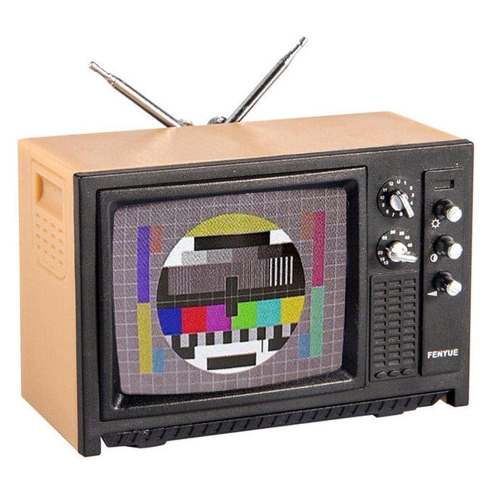 Cndiyald Miniature Dollhouse TV, Mini Dollhouse Accessories TV, Mini Dollhouse Television, 1/12 Dollhouse TV, Mini Furniture Model