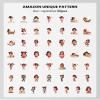 100Pcs Cartoon Girl Stickers, Waterproof Girl Sticker for Water Bottle Laptop Phone Cases Planner Skateboard Luggage Helmet Party Favor Decor, Ideal for Adults Teens Teacher Rewards view 4
