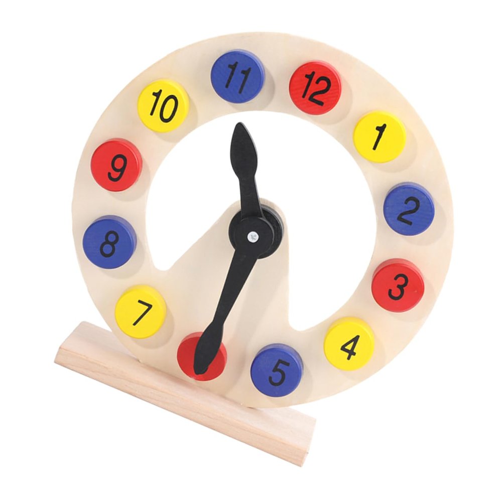 Vaguelly Colorful Number Clock Educational Teaching Tool for Cognitive Learning Montessori Early Education Props Ideal for ' Learning Activities 1pc