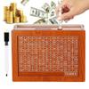 2025 New Cash Vault Wooden Savings Box, 10000 Savings Challenge Box, Wooden Cash Saver Money Box, Wooden Money Saving Challenge Box Cash Saving Box with Money Target and Numbers ($10000) view 1