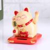 Solar Powered Cute Waving Cat Good Luck Wealth Welcoming Cats Home Display Car Decor (Yellow) view 4
