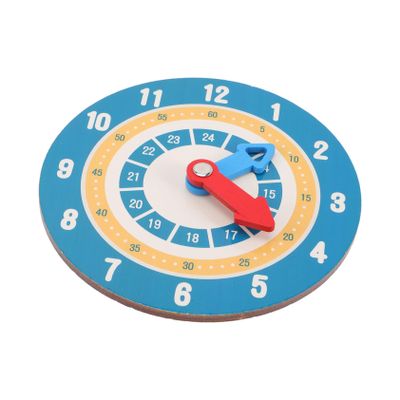 GOOHOCHY Educational Boys and Girls Clock Learning Time Teaching Clock Toy Wooden Time Learning for Toddlers