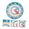 GOOHOCHY Educational Boys and Girls Clock Learning Time Teaching Clock Toy Wooden Time Learning for Toddlers view 2