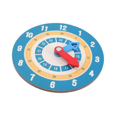 GRIRIW Wooden Teaching Clock for Boys and Girls Math Learning Tool for Home and Classroom Safe and Smooth Edges Engaging Learning for Toddlers and Preschoolers