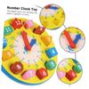 GLSTOY Shape Number Clock for Educational Teaching Time for Preschool and Kindergarten Colorful Learning Clock for Early Childhood Development view 3