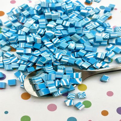 Blue Raspberry Marble Cheesecake Polymer Clay Bites, Faux Cake Chunks for Fake Bake, Slime, Decoden, Crafting (15g bag)
