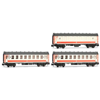 Arnold HN4454 Renfe, 3-Member Kit 5000 Wagons, Manso Plus Wagon 2 Department Wagons, with Rubber Vestibules Uic, Painting Regionales, Passenger Wagons Ep V
