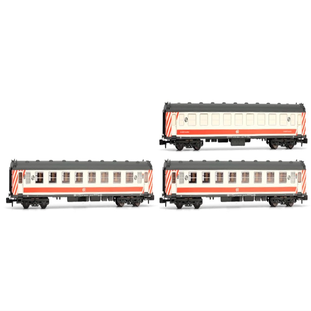 Arnold HN4454 Renfe, 3-Member Kit 5000 Wagons, Manso Plus Wagon 2 Department Wagons, with Rubber Vestibules Uic, Painting Regionales, Passenger Wagons Ep V