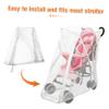 RORPOIR Stroller Rain Cover Windproof Carriage Shield Easy to Install Transparent Protective Cover for Outdoor Use Fit for All Stroller Models view 3