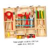 Gogogmee Wood Pretend Play Engineering Maintenance Toy 1 Set Construction Toys for Boys and Girls Smooth Edged Safe for Boys Girls view 2