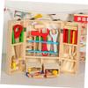 Gogogmee Wood Pretend Play Engineering Maintenance Toy 1 Set Construction Toys for Boys and Girls Smooth Edged Safe for Boys Girls view 3