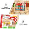 Gogogmee Wood Pretend Play Engineering Maintenance Toy 1 Set Construction Toys for Boys and Girls Smooth Edged Safe for Boys Girls view 4