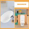 Abaodam 12 Scale Shower Room Toilet Bathtub Towel Rack & Scale 5pcs Dollhouse Decor Accessories view 4