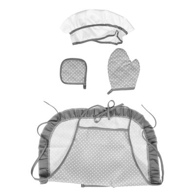 OATIPHO Boy Girl Chef Costume Apron Set Hat Cooking Mitt Pot Holder for Boy Girl Pretend Play The Kitchen Baking Activities for Boys and Girls Set