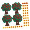 HOOTNEE 4 Sets Felt Apples Tree for Handmade Counting Apples Game for Kindergarten Math Area Educational Felt with Colorful s Fun Learning Activity view 1