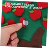 HOOTNEE 4 Sets Felt Apples Tree for Handmade Counting Apples Game for Kindergarten Math Area Educational Felt with Colorful s Fun Learning Activity view 3