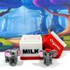 2pcs 3D Printed Baby Elephant in Milk Carton, Articulated Male and Female Baby Elephant Fidget Toy, Fidget ADHD Autism Toy, Mini Gift Idea ABE001-MC view 3
