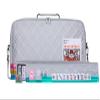 American Mahjong Set Silver" - Quilted PU Leather Carrying Bag with Shoulder Strap & Handles, All-in-One Tile Racks with Pushers, 166 Engraved Tiles, Dice, Bettor, Extra Tiles & Instructions view 1
